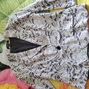 Navy Lace Blazer Size S/M